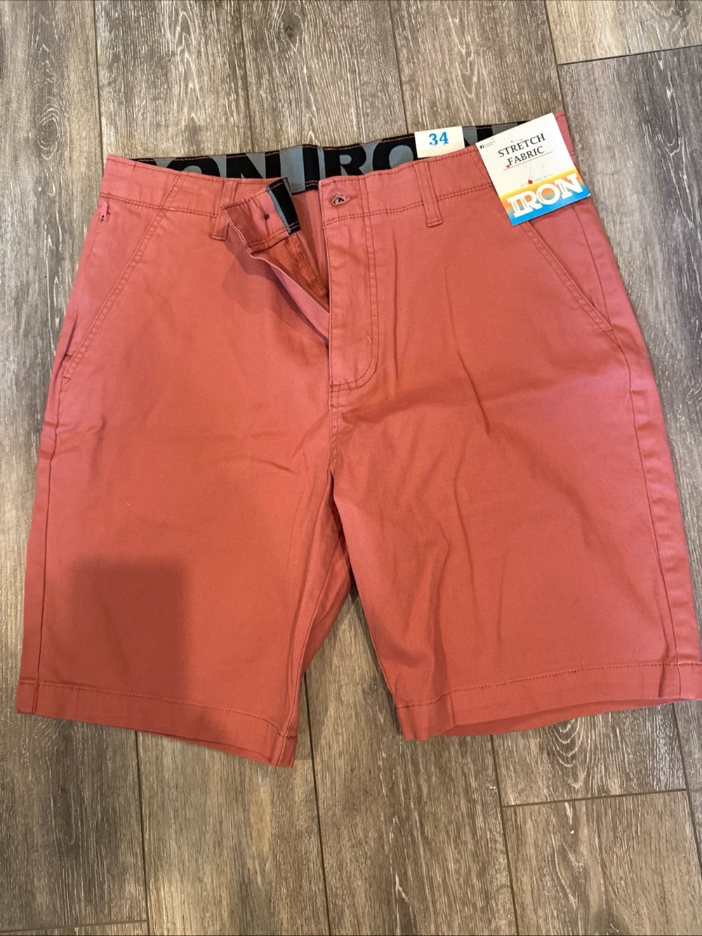 IRO Brand Men’s Stretch Chino Shorts - Rust Red - 34 A -13
